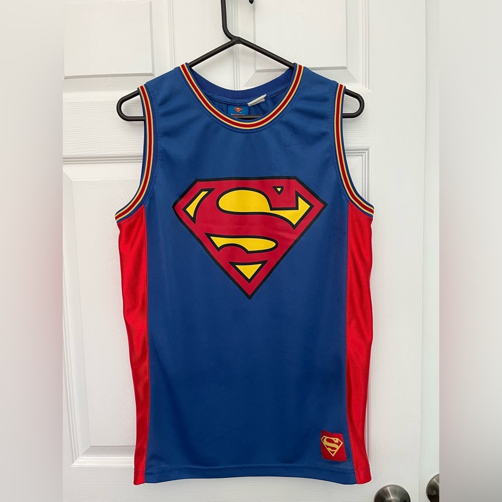 DC Comics Superman Jersey Kids Sz 14